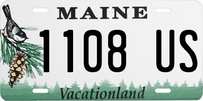 ME license plate 1108US