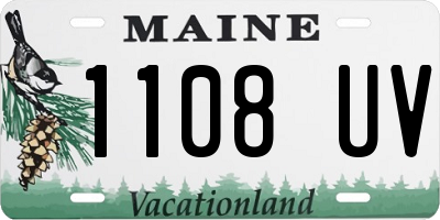 ME license plate 1108UV