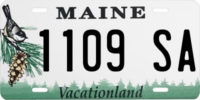 ME license plate 1109SA