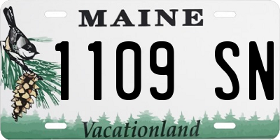 ME license plate 1109SN