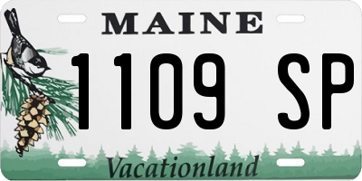ME license plate 1109SP