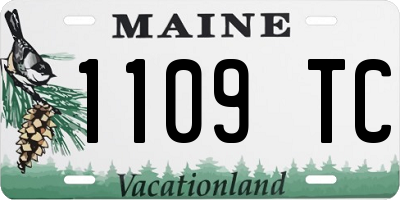 ME license plate 1109TC