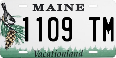 ME license plate 1109TM