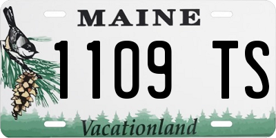 ME license plate 1109TS