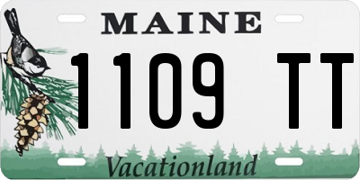 ME license plate 1109TT