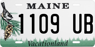 ME license plate 1109UB