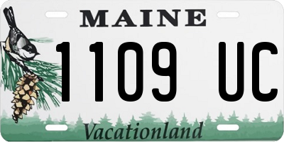 ME license plate 1109UC