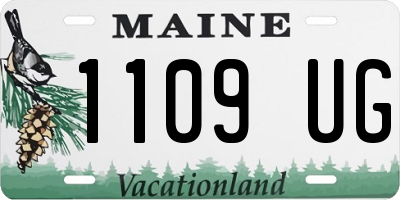 ME license plate 1109UG