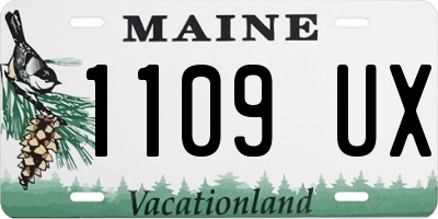 ME license plate 1109UX