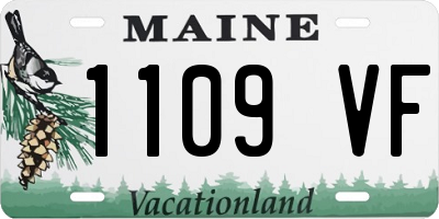 ME license plate 1109VF