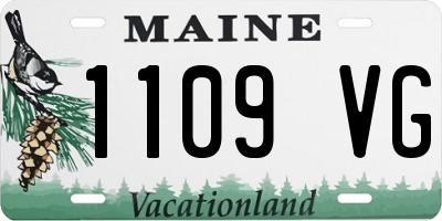 ME license plate 1109VG