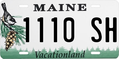 ME license plate 1110SH