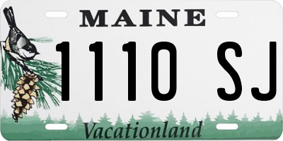 ME license plate 1110SJ