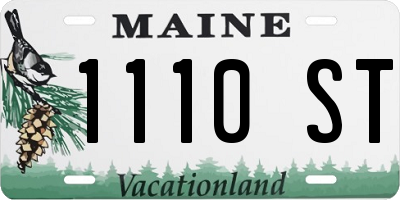ME license plate 1110ST
