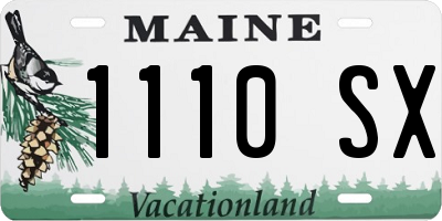 ME license plate 1110SX