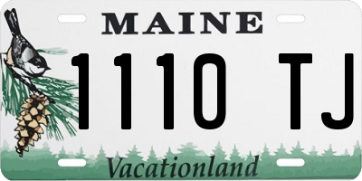 ME license plate 1110TJ