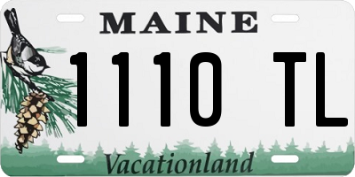 ME license plate 1110TL