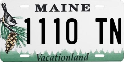 ME license plate 1110TN