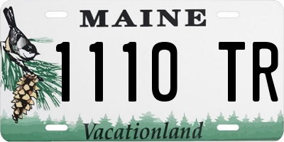 ME license plate 1110TR