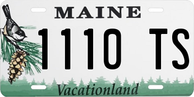 ME license plate 1110TS