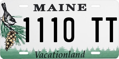 ME license plate 1110TT