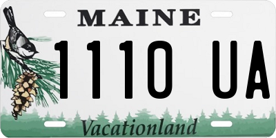 ME license plate 1110UA