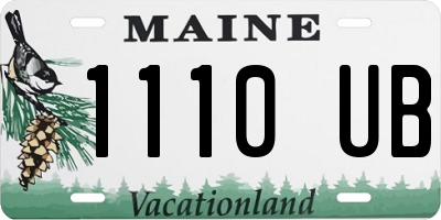 ME license plate 1110UB