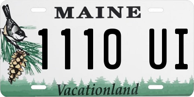 ME license plate 1110UI