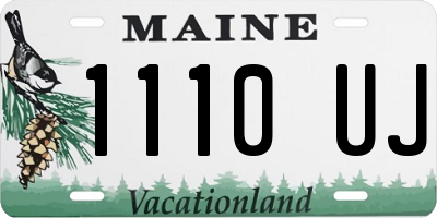 ME license plate 1110UJ
