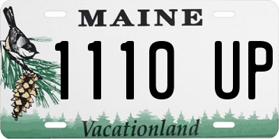 ME license plate 1110UP