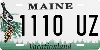 ME license plate 1110UZ