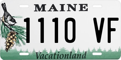 ME license plate 1110VF