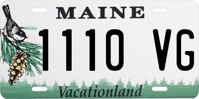 ME license plate 1110VG