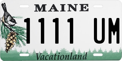 ME license plate 1111UM
