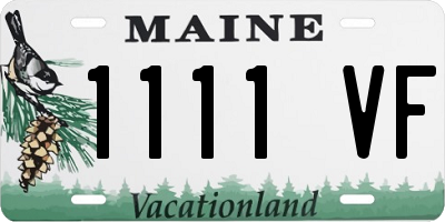 ME license plate 1111VF