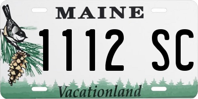ME license plate 1112SC