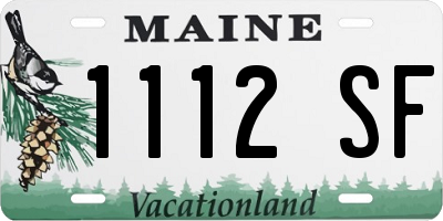 ME license plate 1112SF