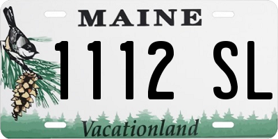 ME license plate 1112SL