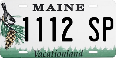 ME license plate 1112SP