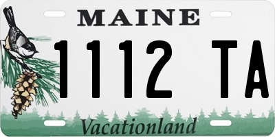 ME license plate 1112TA