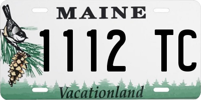 ME license plate 1112TC