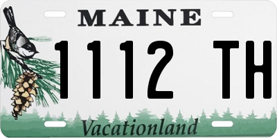 ME license plate 1112TH
