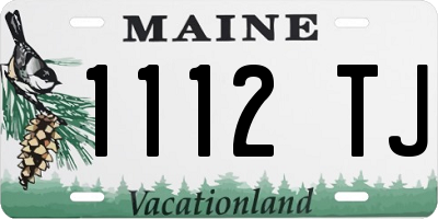 ME license plate 1112TJ