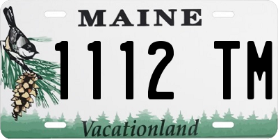 ME license plate 1112TM