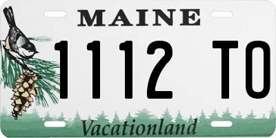 ME license plate 1112TO