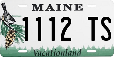 ME license plate 1112TS
