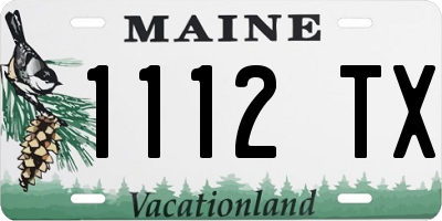 ME license plate 1112TX