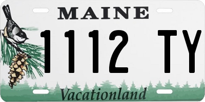 ME license plate 1112TY