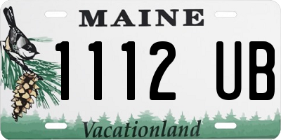 ME license plate 1112UB