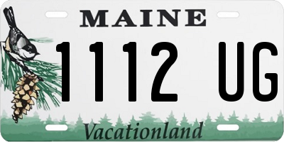 ME license plate 1112UG